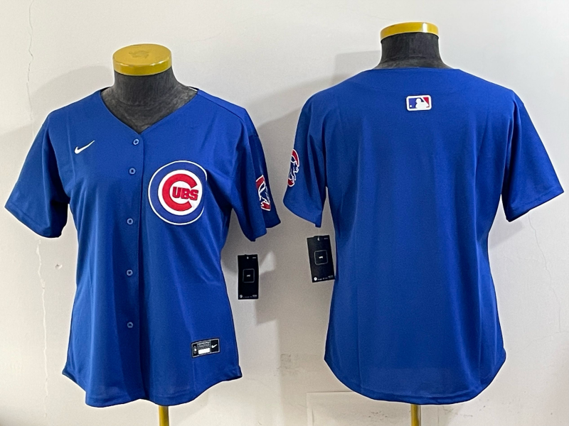 Women Chicago Cubs blank blue 2025 Nike MLB jersey 008